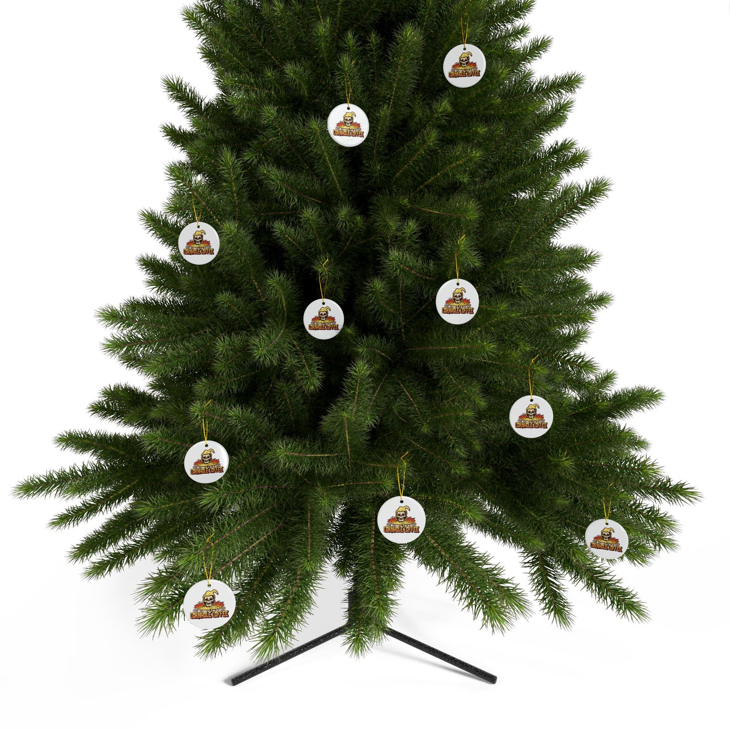Cornhole Coffee Skull Ornaments