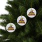 Cornhole Coffee Skull Ornaments