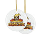 Cornhole Coffee Skull Ornaments