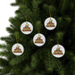 Cornhole Coffee Skull Ornaments